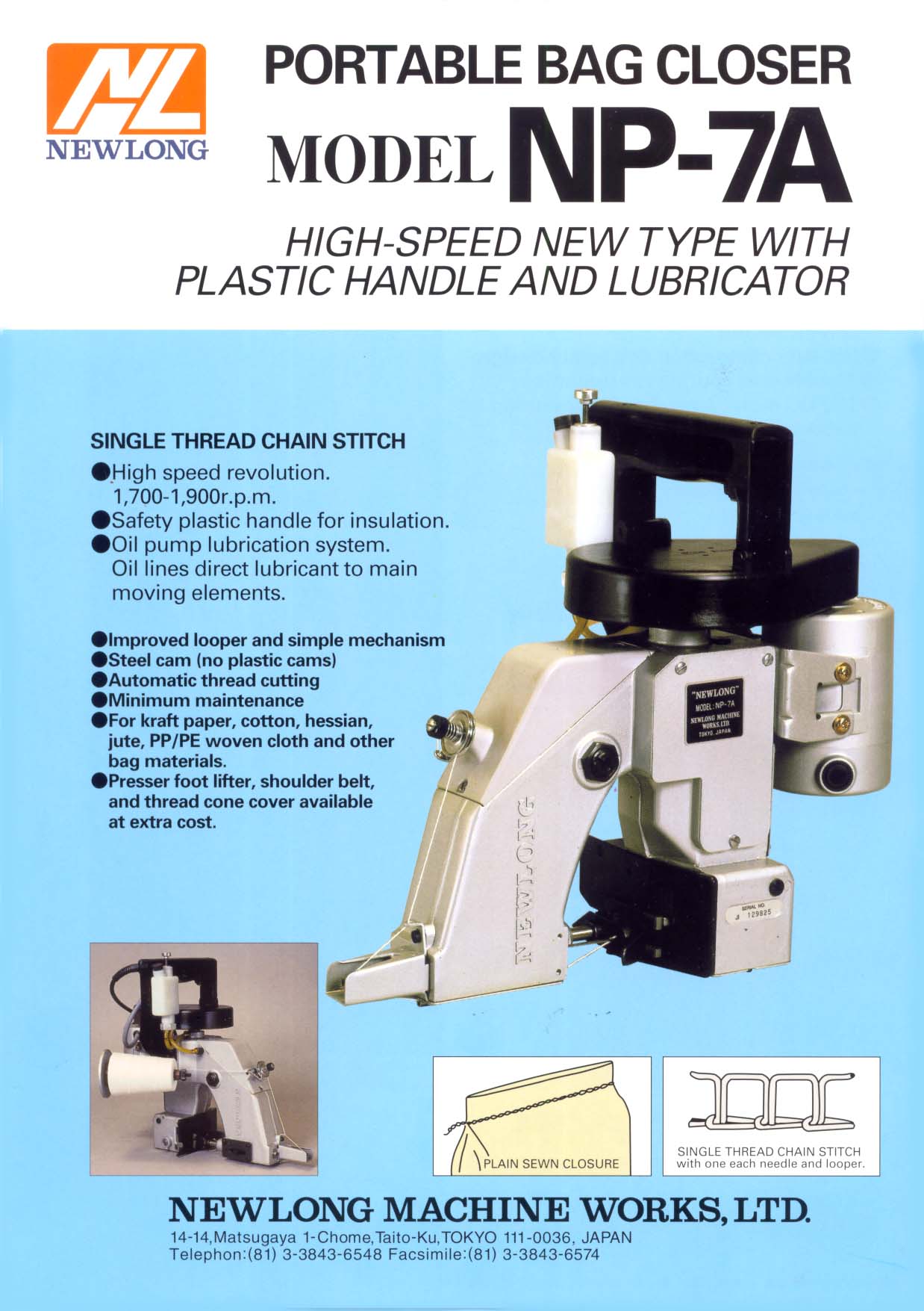 Newlong NP7A Handheld Sewing Unit