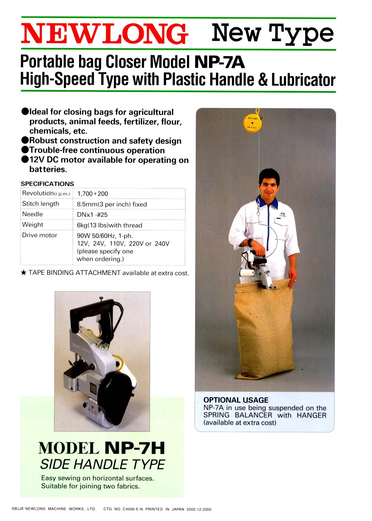 Newlong NP7A Handheld Sewing Unit